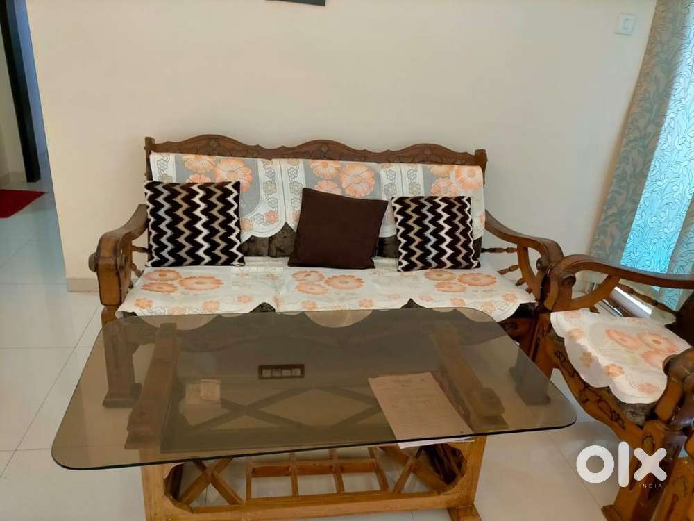 Soft Set (3 seater and 2 chairs) , TV Unit and Coffee Table