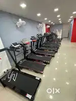 All gym equipment exercise cycle and treadmill