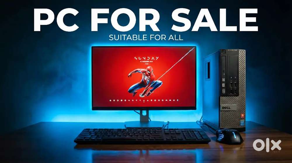 Dell Optiplex 7020 i5 Full Setup – 8GB RAM+Monitor+Keyboard+RGB Mouse