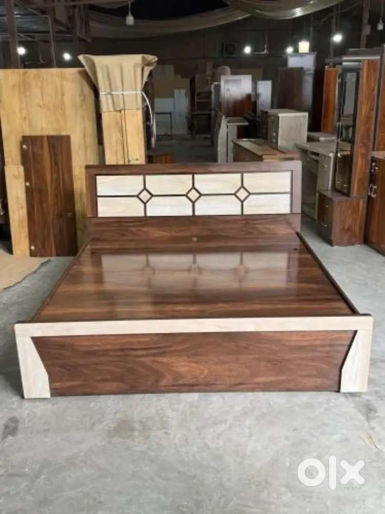 Super discount buy new double bed with box -5990/- EMI available