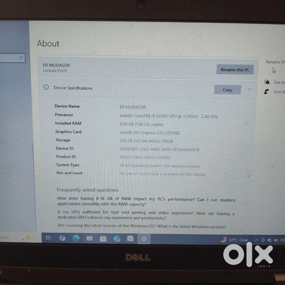 Dell Latitude E5470 for sale