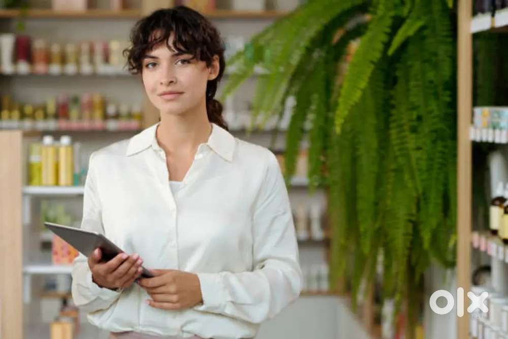 Female manager for beauty products