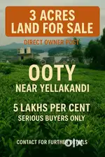 3 Acres (Tea Estate) Land In Ooty with Avalanche Dam View