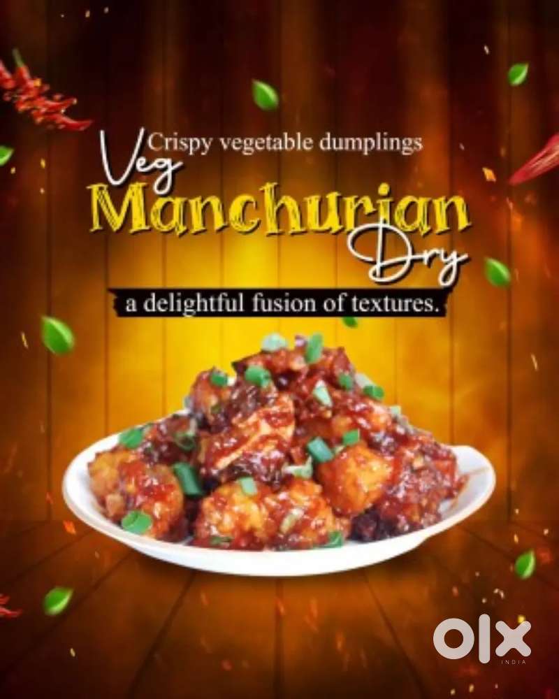 Chef cook for the Manchurian stall