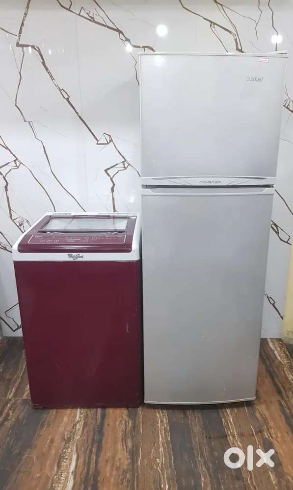 Haier double door refrigerator nd Whirlpool top load washing machine?