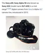 Sale my camera sony Alpha 58