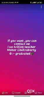 I am a tuition teacher.I am a good guide for children