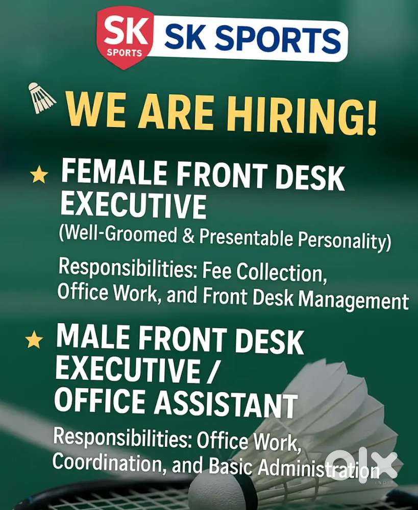 Female & Male  Front Desk Executives
