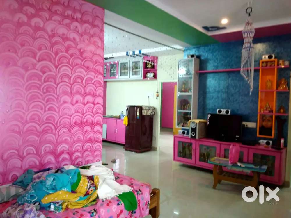 Two bed room with semi furnished cuboards