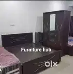 3 door cupboard and 6*5 bed with storage £÷0928