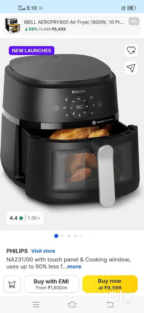 Philips airfryer NA231 model