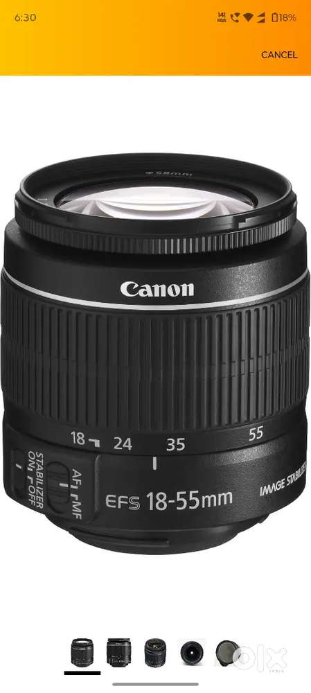Canon lens 18-55mm