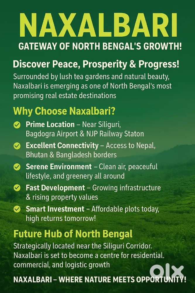 Plotted land available for sale at Naxalbari, 12km from Bagdogra