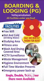 Ladies stay and self cooking full facilities 3000 in Trivandrum