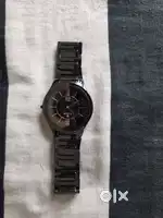 Titan Edge ceramic black watch
