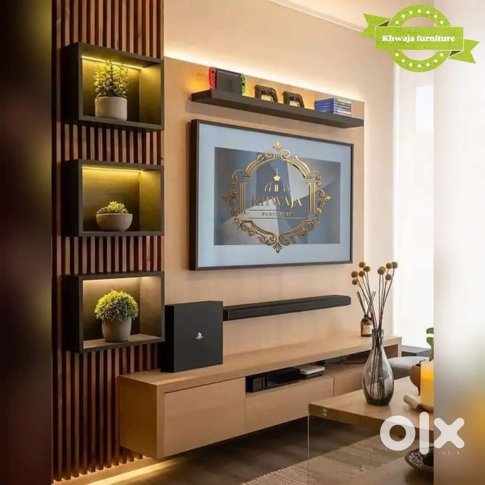 Khwaja furniture. Luxurious TV unit. Bajaj finance available