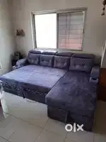 FABRIC5 SEATS SOFA CUM BED LOUNGE