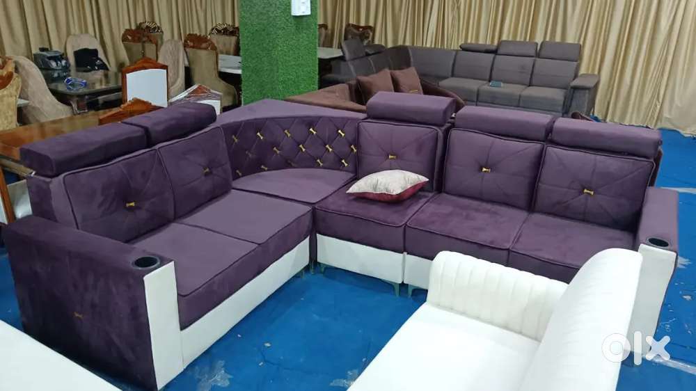 Trending l shape sofa set with fixed pillows in STARF FURNITURE