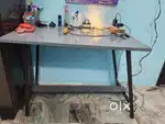 study and multipurpose table and with 1 chair 36 /24 inch iron nd wood