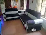 Corner sofa 5seter jute collection cloth well condition 1 year very