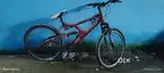 Red colour bicycle