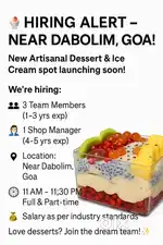 Icecream and desserts parlour team member  /Barista