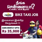 RAPIDO PARRYS BIKE TAXI WITH MATERIAL COMBO DELIVERY DOUBLE EARNINGS