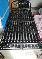 Foldable , portable full Metalic,  Single Cot for bed (6 ft x 3 ft)