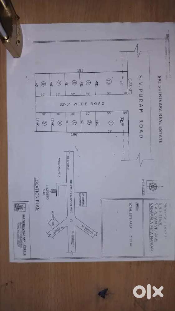 Plot for sale near vadamallapeta and brahana pattu near tirupathi