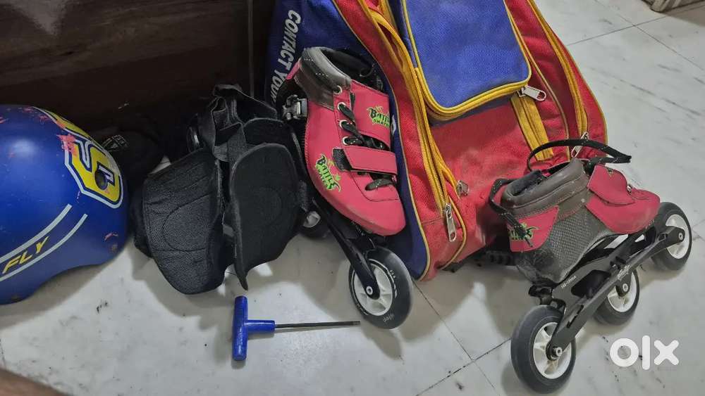 Viva Inliners skates. With protective gear