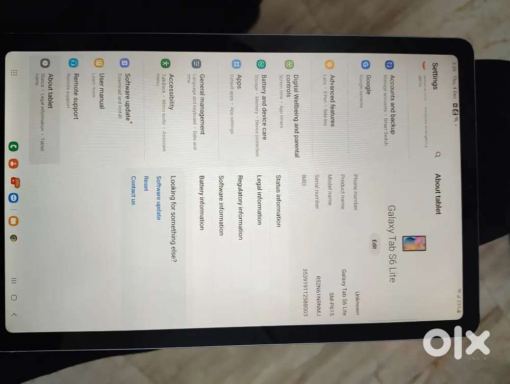 S6 lite dual sim and wifi both 64gb with box  cable and pen