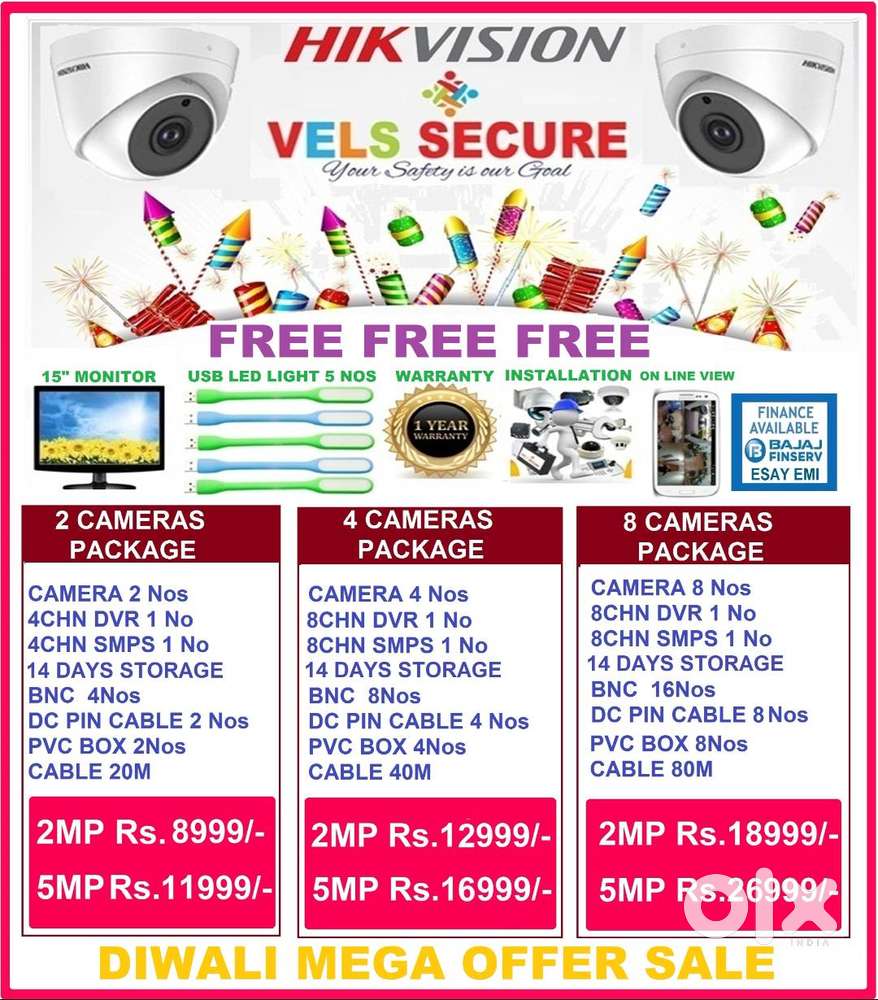 CCTV CAMERA 2MP   DAY & NIGHT  VISION MEGE MEGA DIWALI OFFER