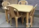 6 seater dining table and 4 chairs. Rarely used.