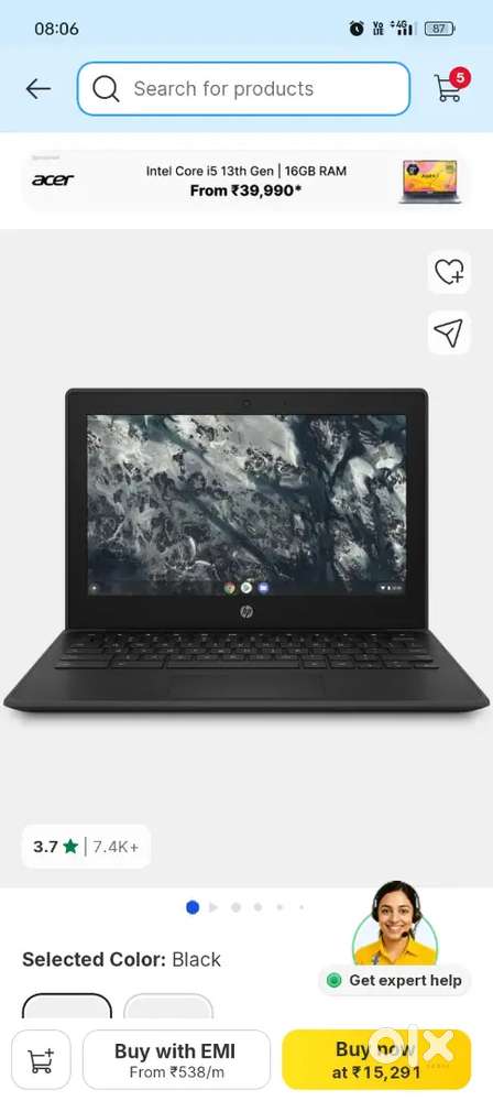 Chromebook laptop hp