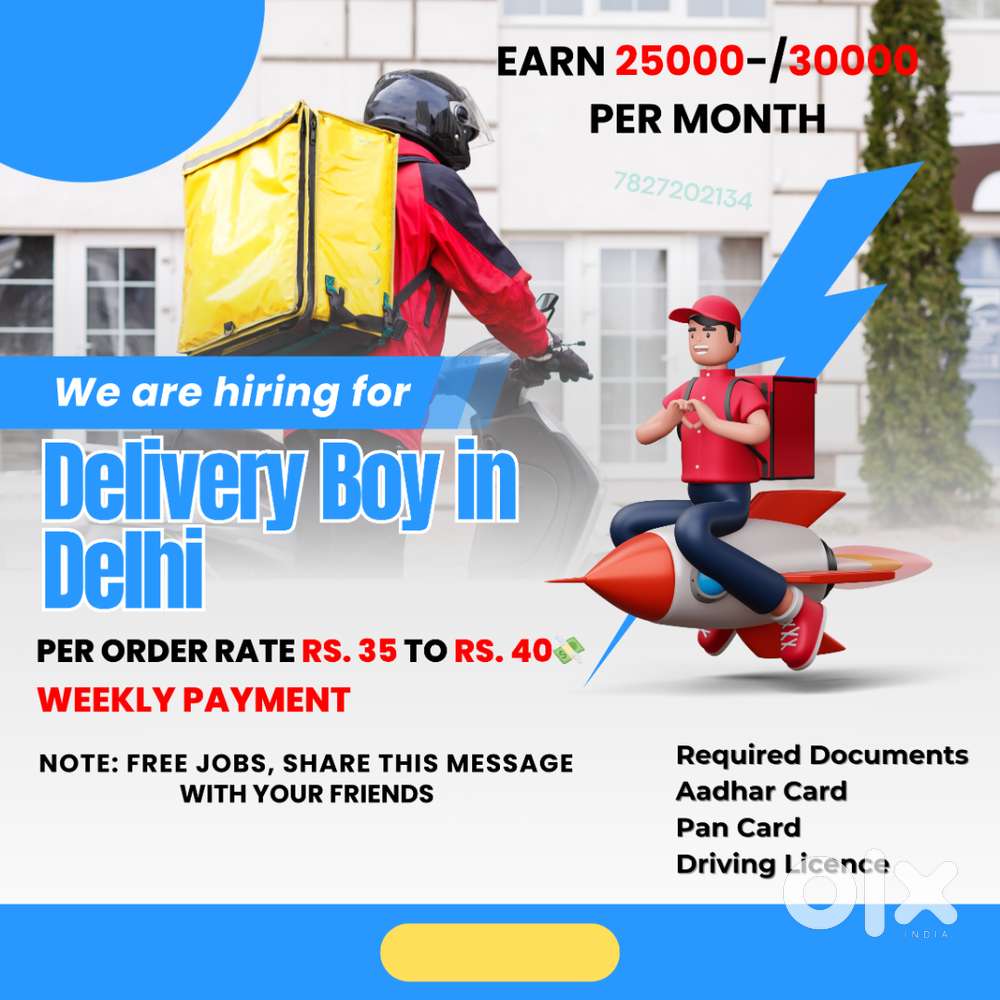 Delivery Boy / Delivery Rider Job in Panchkula