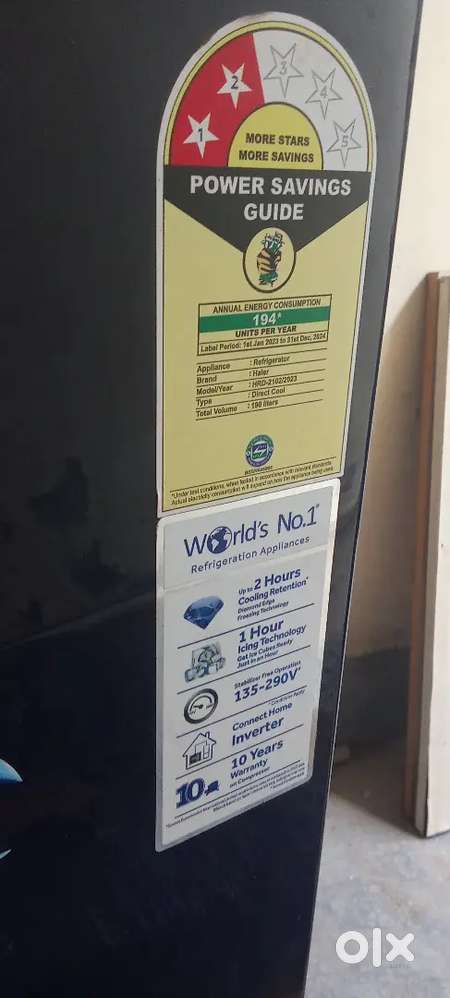 Haier fridge 190 litre