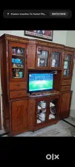 Show case with TV panel