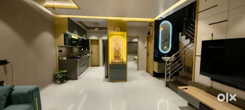 Premium 4 BHK Fully Furnished Duplex Row House with Solar, West Facing