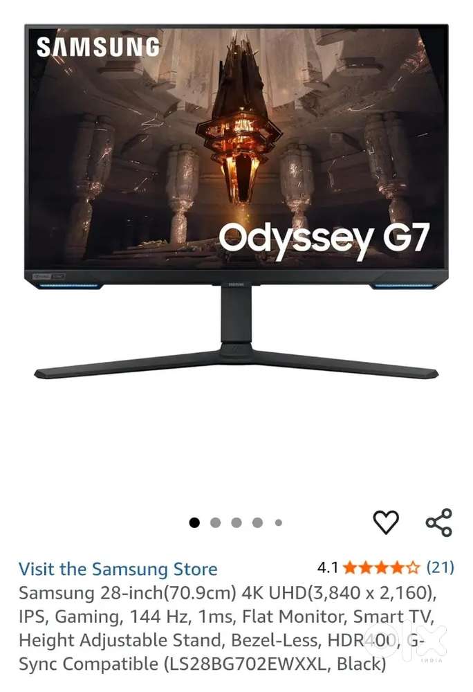 Samsung Odyssey G7 28 inch UHD 4K Gaming Monitor 6 Month Use Only