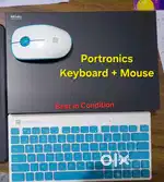 Portronics Keyboard + Mouse with Bill & box Available