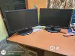 Two Samsung monitor 21 size, 1pioneer DJ machine, 1 pair KRK Rokit