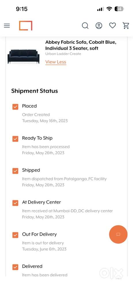 Urban lader sofa in just 20k brand new