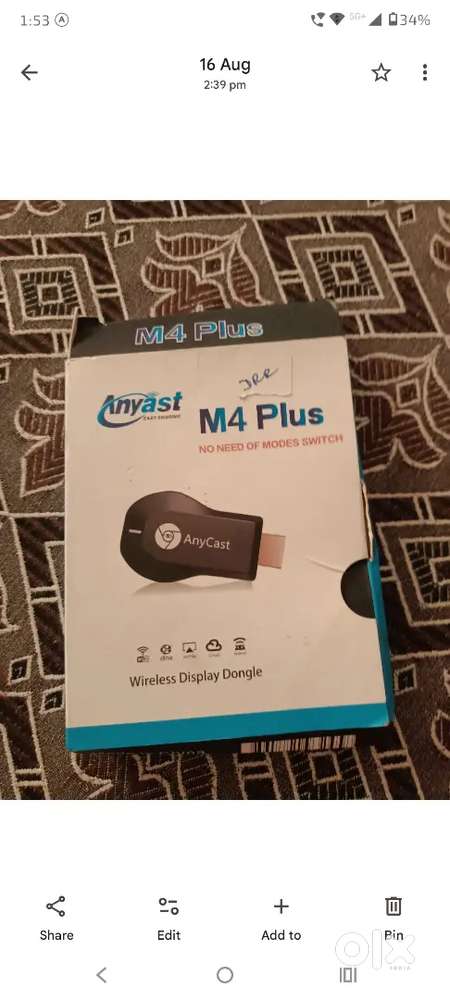 Wireless display dongle