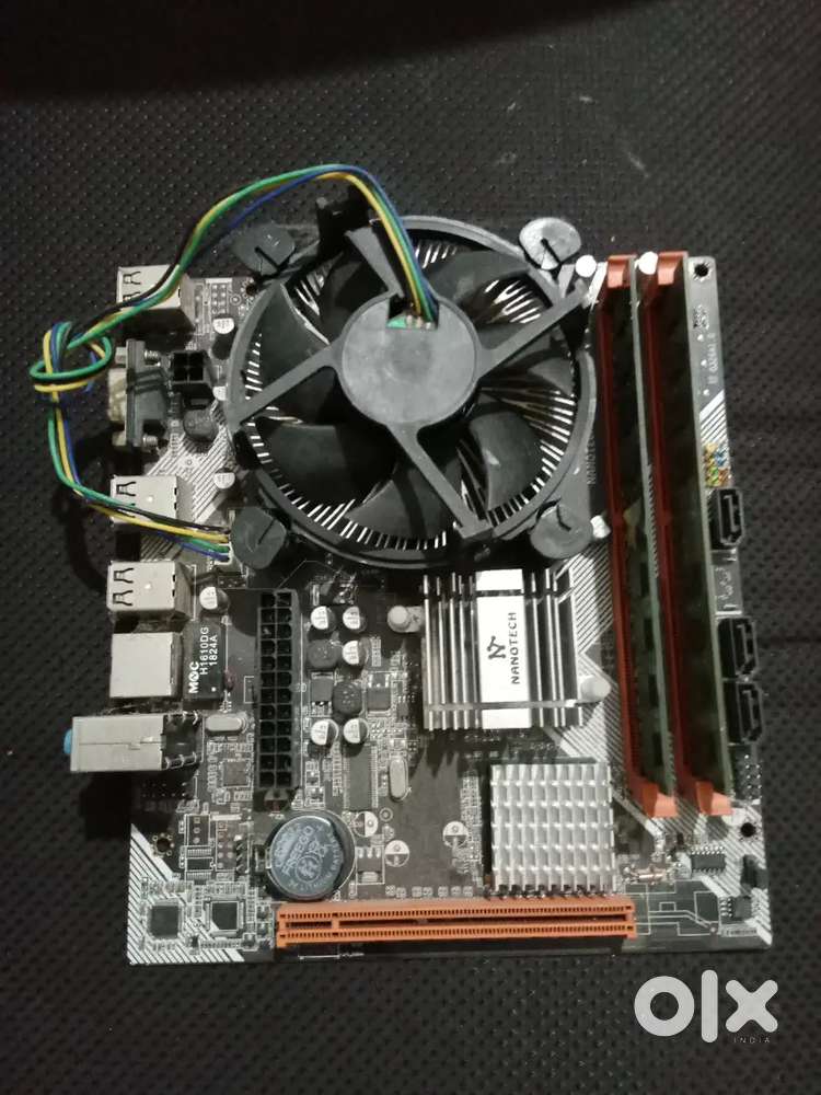 Motherboard+4gb ram+fan+processor