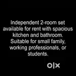 Independent 2-room set with kitchen and bathroom available for rent