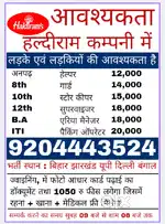 Haldiram job all india