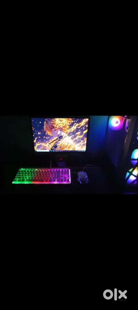 Gaming pc with RGB with monitor keyboard and mouse