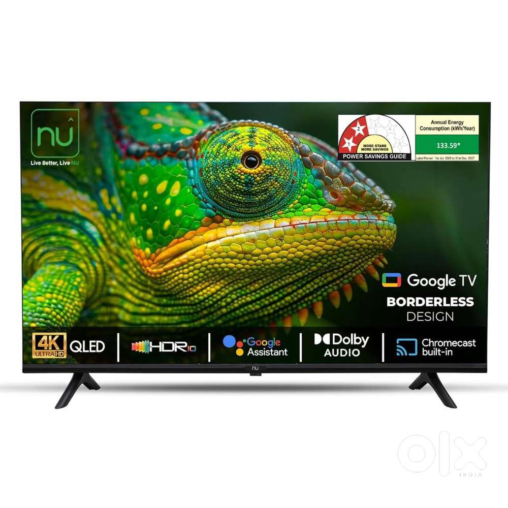 NU 108 cm (43 Inches) New 2025 Borderless Series 4K QLED Smart Google