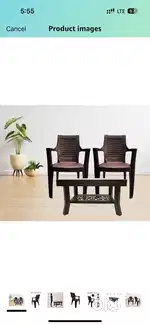 Chairs with table set