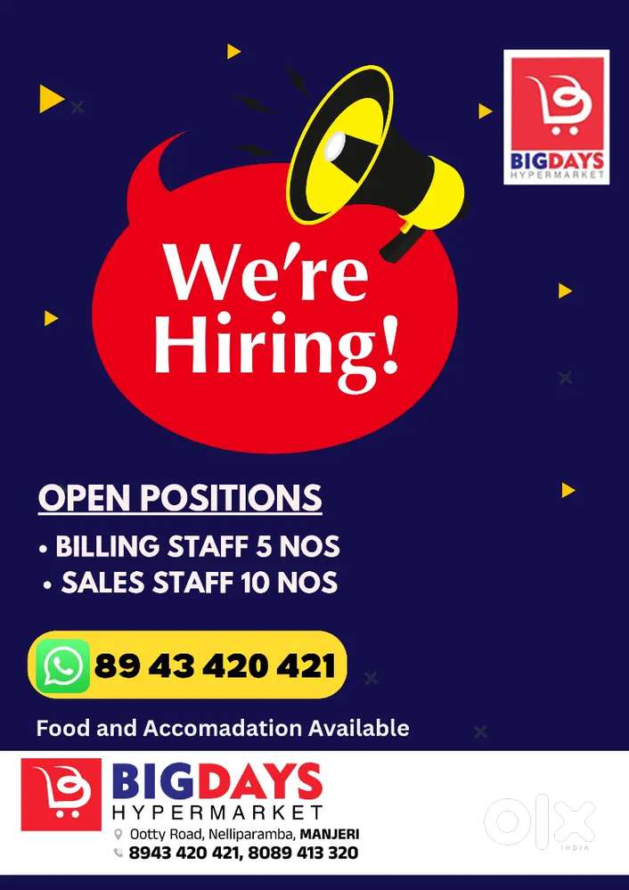 Sales staff,Billing